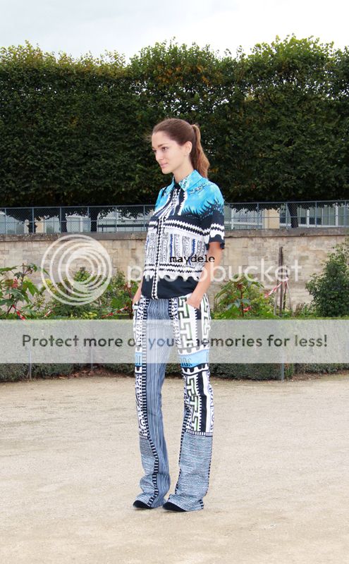 Sofia Sanchez wearing Mary Katrantzou spring summer 2013 runway look