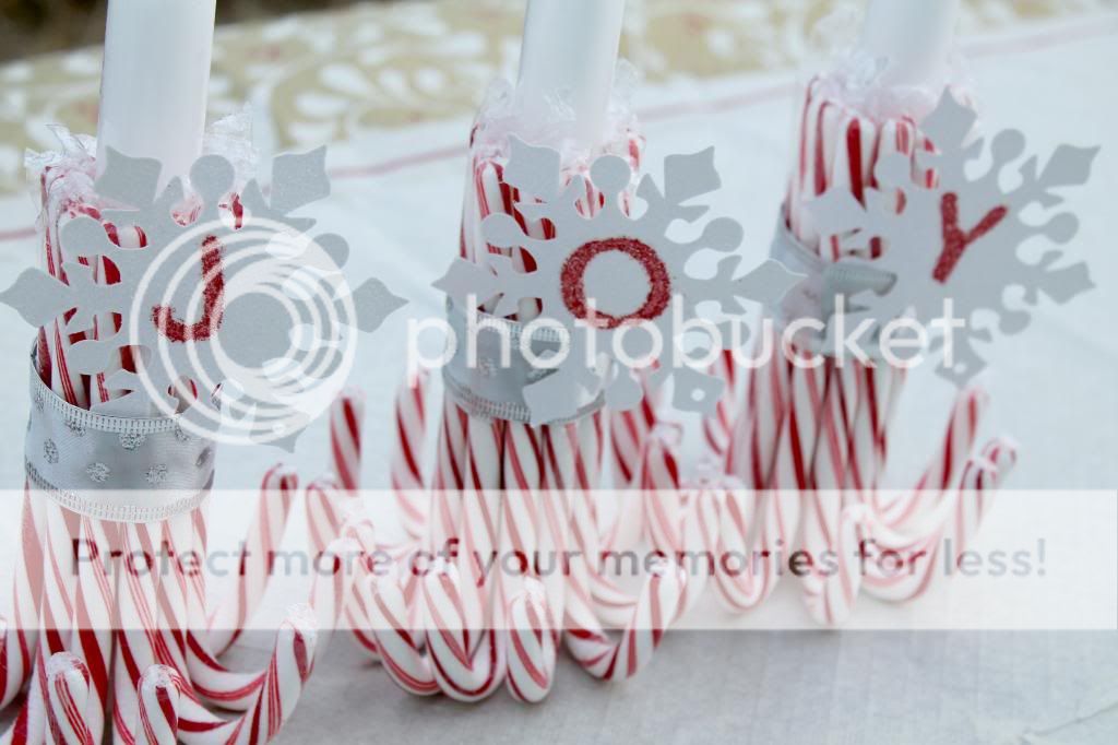 DIY Candy Cane Candle Holder